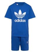 Short Tee Set Sets Sets With Short-sleeved T-shirt Blue Adidas Origina...