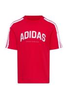 J C Colleg Tee Tops T-Kortærmet Skjorte Red Adidas Sportswear