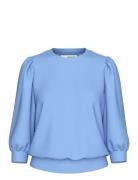 Slftenny 3/4 Sweat Top Noos Tops Sweatshirts & Hoodies Sweatshirts Blu...