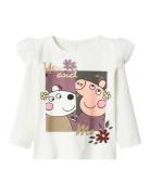 Nmfdamina Peppa Ls Top Cplg Tops T-shirts Long-sleeved T-Skjorte White...