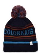 Hat - Logo Ck Accessories Headwear Hats Beanie Navy Color Kids