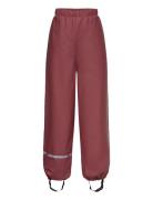 Rainpants -Solid, W.fleece Outerwear Rainwear Bottoms Burgundy CeLaVi