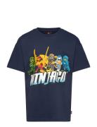 Lwtaffy 112 - T-Shirt S/S Tops T-Kortærmet Skjorte Navy LEGO Kidswear