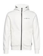 Bowman Logo Zip Hood Tops Sweatshirts & Hoodies Hoodies Cream Sail Rac...