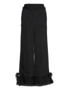 Theodor - Matte Crepe Designers Trousers Wide Leg Black Day Birger Et ...