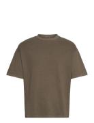 Great Boxy Heavyweight T-Shirt Tops T-Kortærmet Skjorte Khaki Green We...