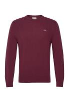 Extrafine Lambswool C-Neck Tops Knitwear Round Necks Burgundy GANT