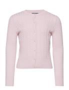 Mini-Cable Cotton Cardigan Tops Knitwear Cardigans Pink Ralph Lauren K...