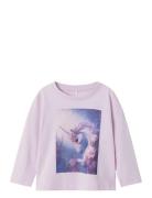 Nmfvotea Ls Nreg Top Tops T-shirts Long-sleeved T-Skjorte Pink Name It