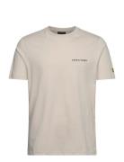 Embroidered T-Shirt Tops T-Kortærmet Skjorte Beige Lyle & Scott