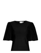 Rifagz Balloon Blouse Tops Blouses Short-sleeved Black Gestuz