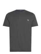 Ringer T-Shirt Tops T-Kortærmet Skjorte Grey Fred Perry