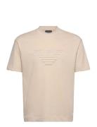 T-Shirt Tops T-Kortærmet Skjorte Beige Emporio Armani