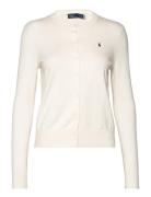 Cotton-Blend Cardigan Tops Knitwear Cardigans Cream Polo Ralph Lauren