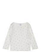 Top L S Pointelle Aop Tops T-shirts Long-sleeved T-Skjorte White Linde...
