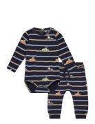 Nbmvroels Ls Body Set W Pant Sets Sets With Body Navy Name It