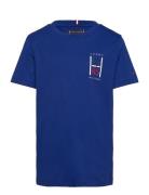 Th Graphic Reg Tee Ss Tops T-Kortærmet Skjorte Navy Tommy Hilfiger