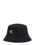 Embroidered Monogram Bucket Hat Accessories Headwear Bucket Hats Black...