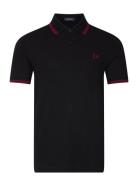 Twin Tipped Fp Shirt Tops Polos Short-sleeved Black Fred Perry