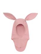 Balaclava Ears Cotton Rib Accessories Headwear Balaclava Pink Huttelih...