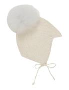 Bonnet Wool Knit Alpaca Pompom Accessories Headwear Hats Baby Hats Whi...