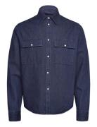 Finnigan Denim Shirt Tops Shirts Denim Shirts Navy J. Lindeberg