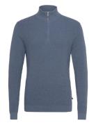 Malagoon Z Tops Knitwear Half Zip Jumpers Blue Matinique