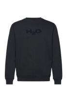 Logo Sweat O'neck Tops Sweatshirts & Hoodies Sweatshirts Black H2O