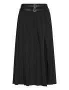 Double-Belted Pleated Skirt Skirts Knee-length & Midi Skirts Black Man...