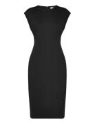 Ponte Straight Shift Dress Dresses Cocktail Dresses Black Calvin Klein