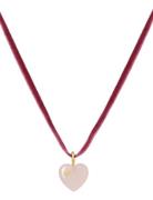 Love Choker Accessories Jewellery Necklaces Dainty Necklaces Pink Maan...