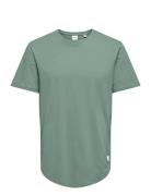 Onsmatt Longy Ss Tee Noos Tops T-Kortærmet Skjorte Green ONLY & SONS