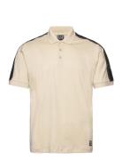 Polo Shirt Tops Polos Short-sleeved Cream EA7