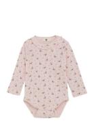 Body Ls Pointelle Bodies Long-sleeved Pink En Fant