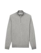 Pullover Long Sleeve Tops Knitwear Half Zip Jumpers Grey Marc O'Polo