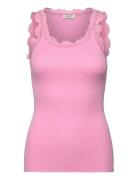 Rwbabette Sl U-Neck Long Lace Top Tops T-shirts & Tops Sleeveless Pink...