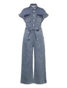 Mathildell Jumpsuit Ss Bottoms Jumpsuits Blue Lollys Laundry