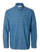 Slhregcarlo Denim Ls Shirt Noos Tops Shirts Denim Shirts Blue Selected...