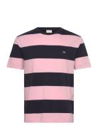 Bar Stripe Ss T-Shirt Tops T-Kortærmet Skjorte Pink GANT