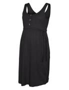 Mlevi Lia Sl Jrs Abk Dress 2F Noos Knælang Kjole Black Mamalicious