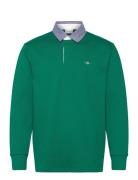 Reg Chambray Heavy Rugger Tops Polos Long-sleeved Green GANT