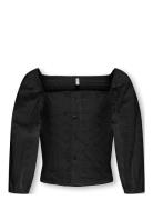 Kogpilea 3/4 Emb Anglaise Shirt Wvn Tops Blouses & Tunics Black Kids O...