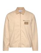 Classic Zip Up Workwear Jacket Tynd Jakke Beige SIXTH JUNE