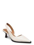 Desana Linen Nappa Shoes Heels Pumps Sling Backs White ATP Atelier