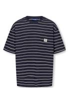 Osjkenge S/S Ovz Tee Jrs Tops T-Kortærmet Skjorte Navy ONLY & SONS