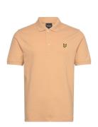 Plain Polo Shirt Tops Polos Short-sleeved Beige Lyle & Scott