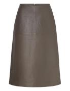 Amore Leather Skirt Skirts Knee-length & Midi Skirts Green Balmuir