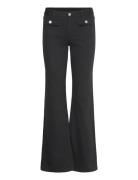 Low Waisted Bootcut Twill Trousers Bottoms Trousers Wide Leg Black Mon...