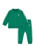 Hmlbille Tracksuit Sport Tracksuits Green Hummel