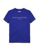 U Essential Tee S/S Tops T-Kortærmet Skjorte Blue Tommy Hilfiger